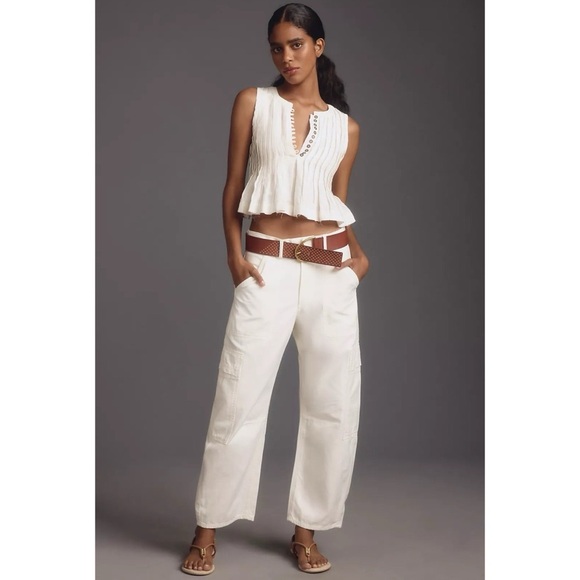 New Citizens of Humanity Marcelle Low Slung Barrel Cargo Pants Pashmina White 29 - Picture 11 of 13